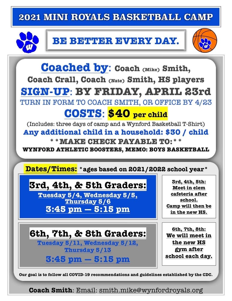 Wynford Elementary Boys Basketball Camp Wynford Local Schools