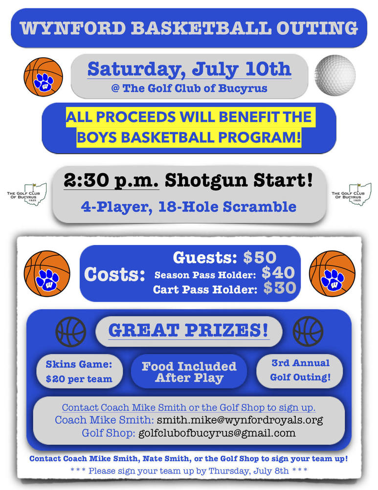 Wynford Boys Basketball Golf Scrimmage