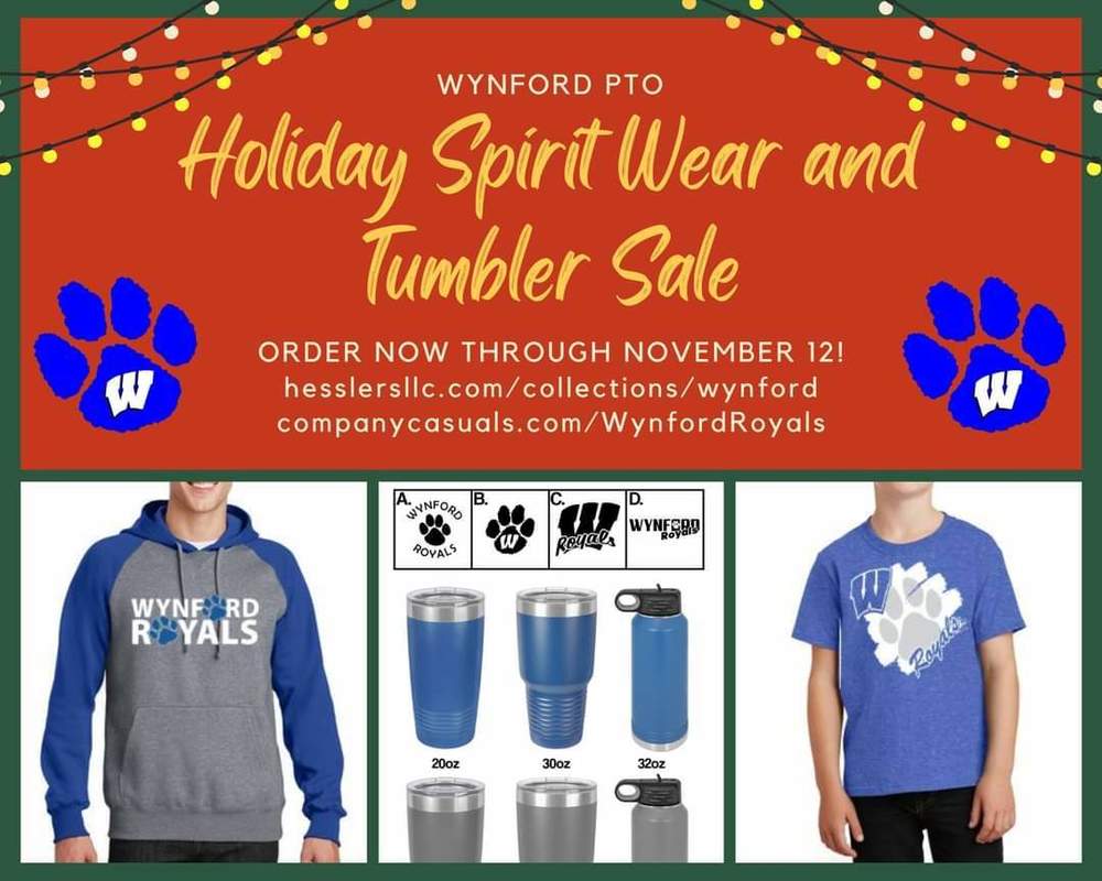 Holiday Spirit Wear and Tumbler Sale