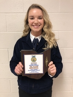 Allison Scott places 4th in State FFA public speaking contest