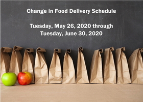 Change in Food Delivery Schedule Starting May 26, 2020