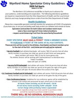 Wynford Home Spectator Entry Guidelines