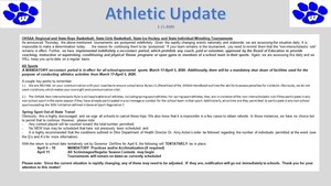 OHSAA Athletic Update