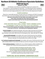 Northern 10 Athletic Conference Spectator Guidelines