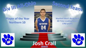 Josh Crall Named Second Team All-Ohio