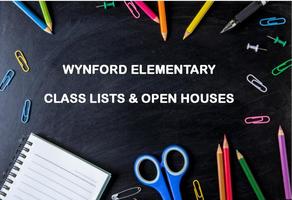 Wynford Elementary - Class Lists and Open Houses