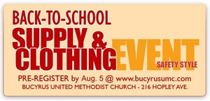 Bucyrus United Methodist Church Back-to-School Supply & Clothing Event