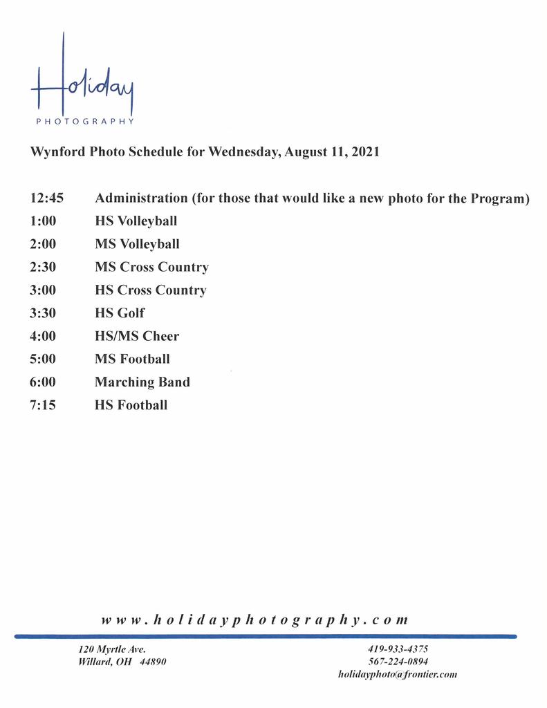 Schedule