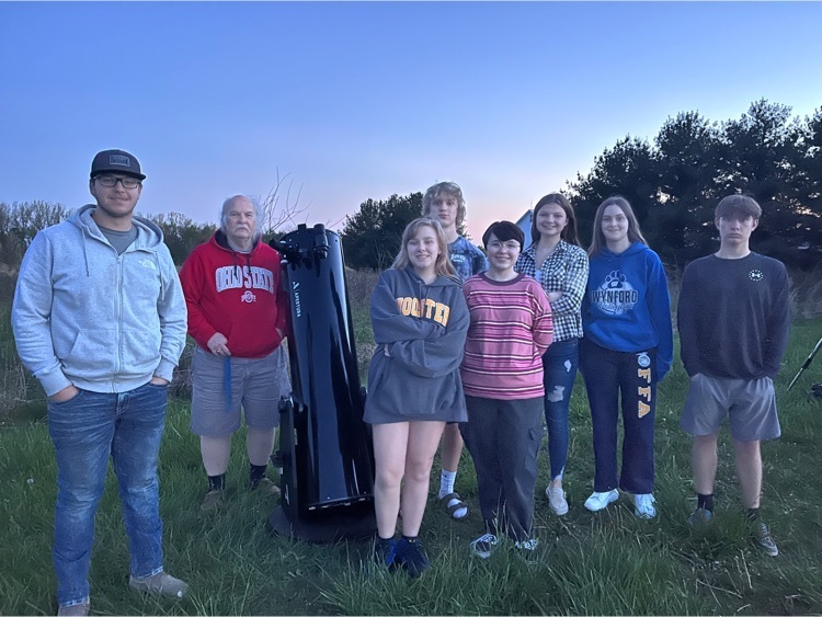 Astronomy students view several constellations, galaxies & the moon tonight through telescopes.
